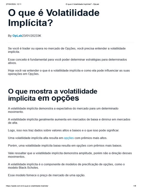 Volatilidade Implícita: O que é e como usar para lucrar em Apostas